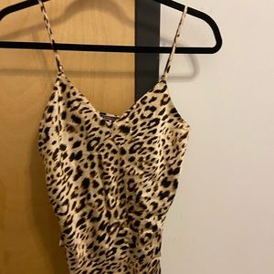 100% silk leopard print camisole